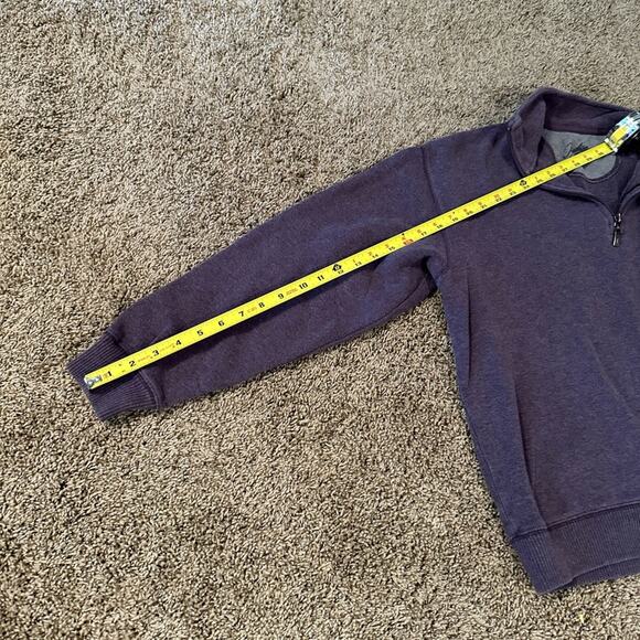 Paradise Collection Purple Zip Up Sweater with Elbow Patches - Picture 8 of 10